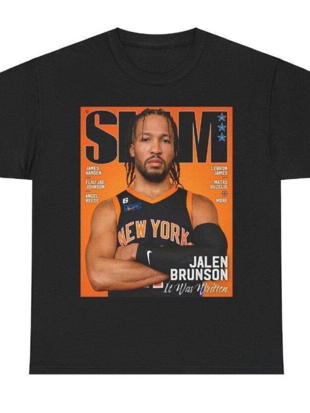 Jalen Brunson New York Knicks 90s NBA Slam Graphic Unisex T-Shirt
